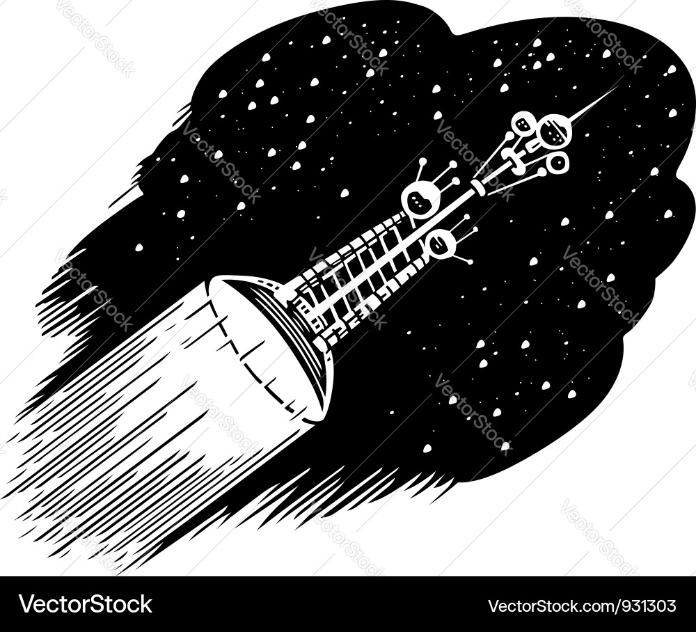 Photon spaceship Vector Image