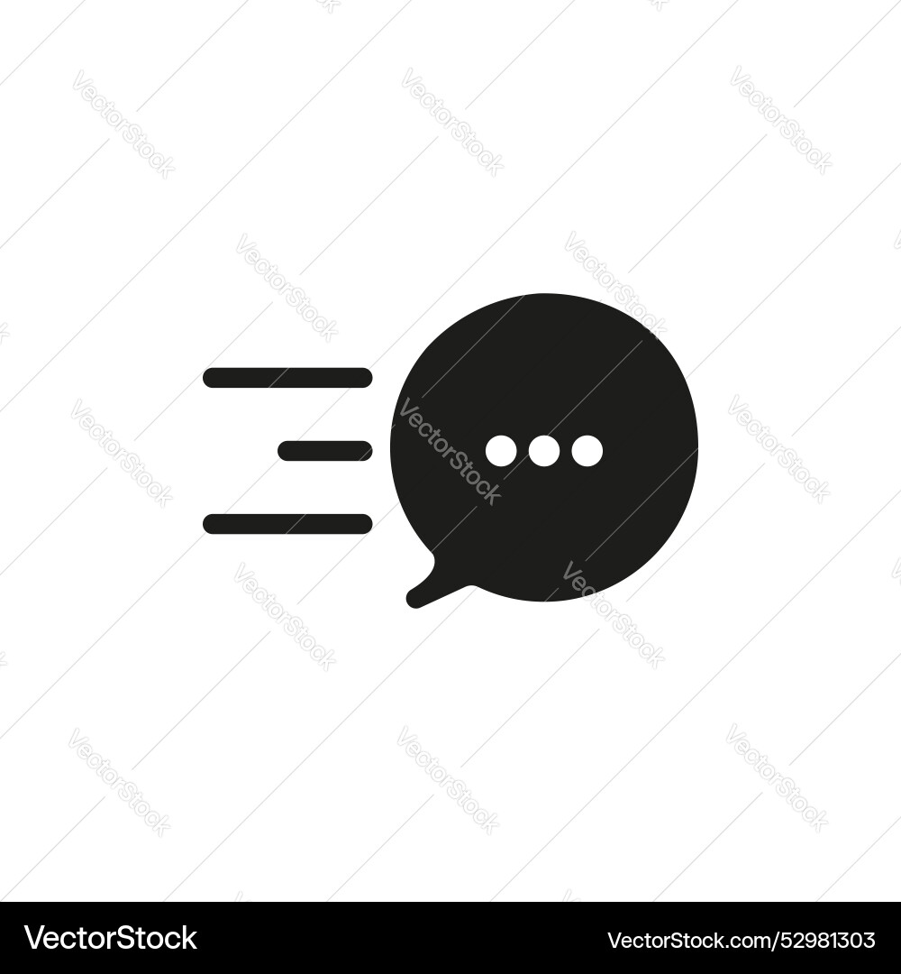 Quick message icon set response talk support tips Vector Image