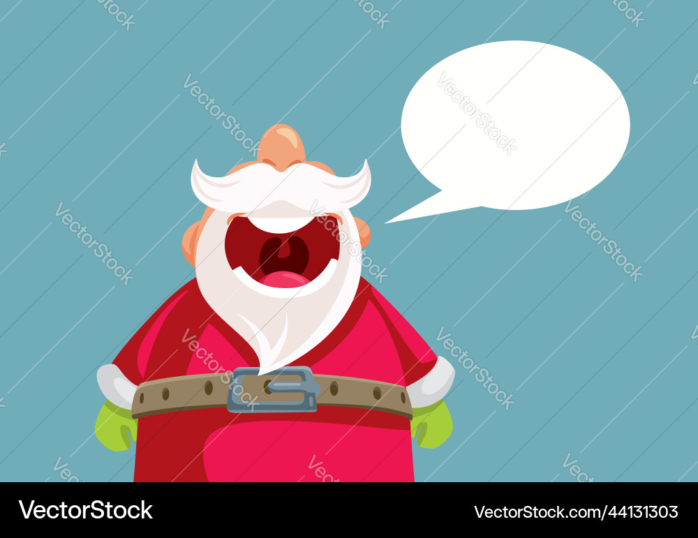 Santa claus communicating an important Royalty Free Vector