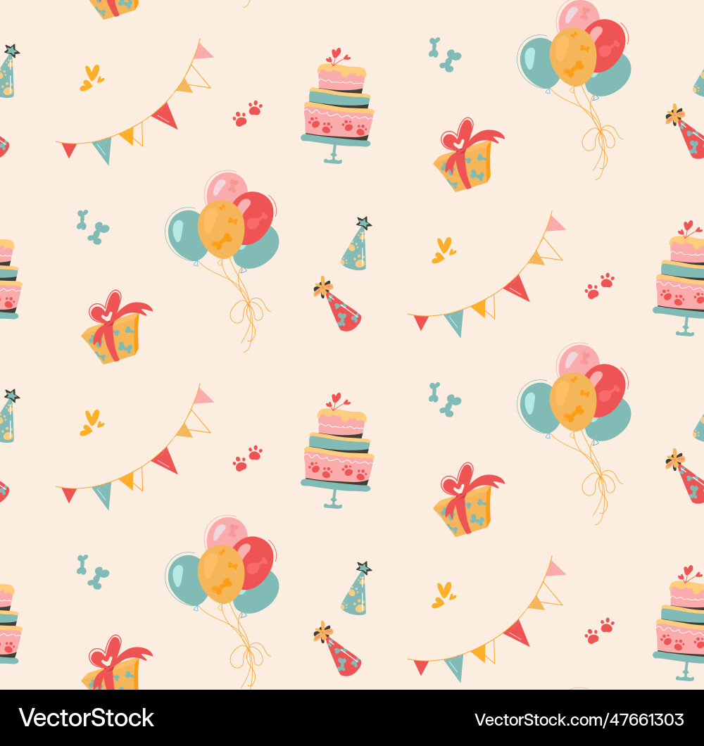Seamless print of festive attributes Seamless print of festive attributes vector image