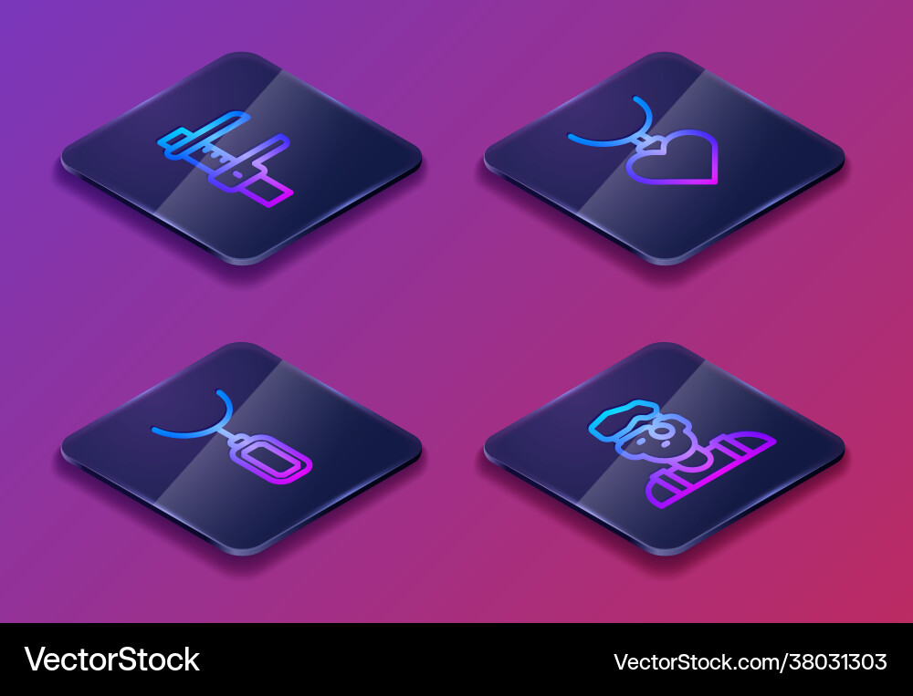 Set isometric line calliper or caliper and scale Set isometric line calliper or caliper and scale vector image