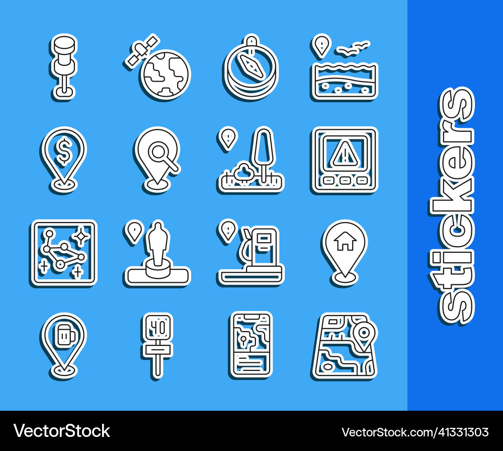 Set line city map navigation location with house Set line city map navigation location with house vector image
