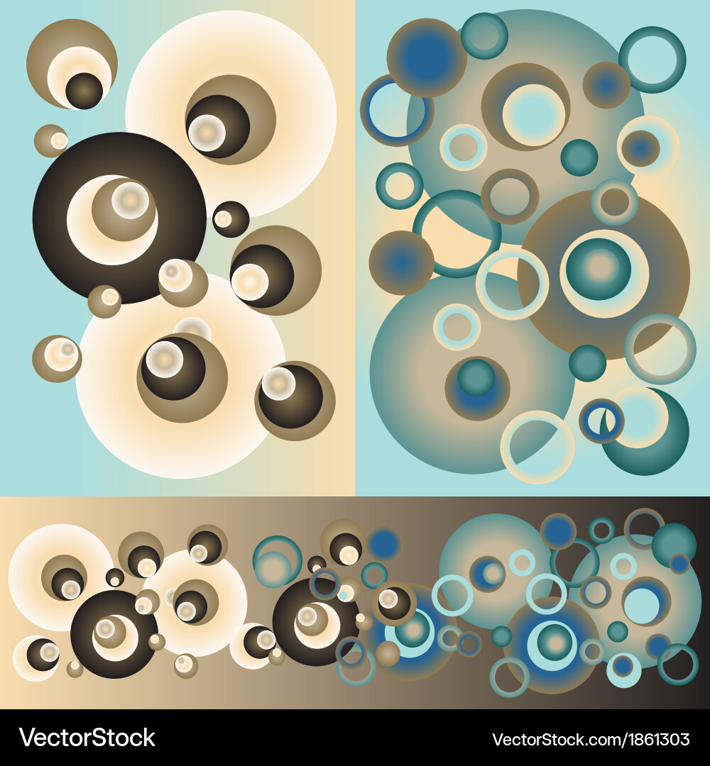 Sett of patterns circles vector image