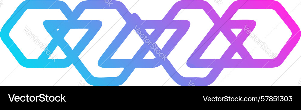 Verriegelung hexagonal Kettenglied Muster Design vektorbild