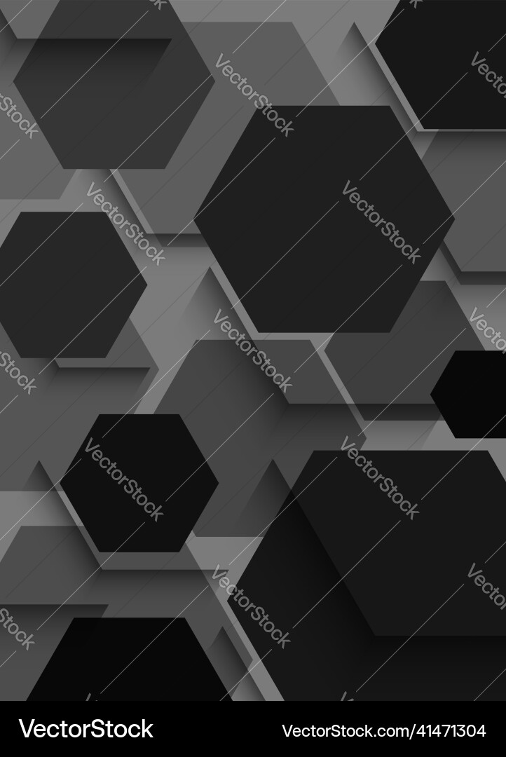 Abstract background pattern hexagon shape black Abstract background pattern hexagon shape black vector image