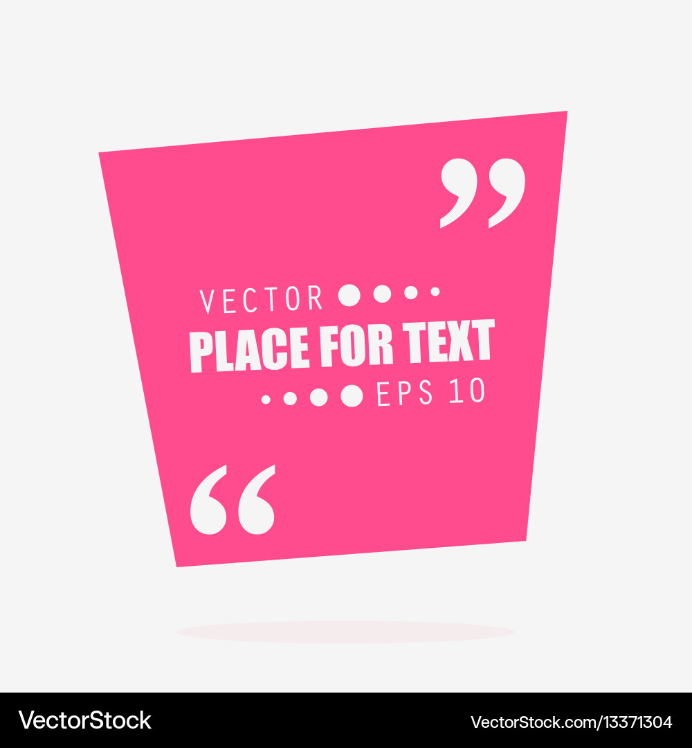 Abstract concept empty speech square quote Vector Image