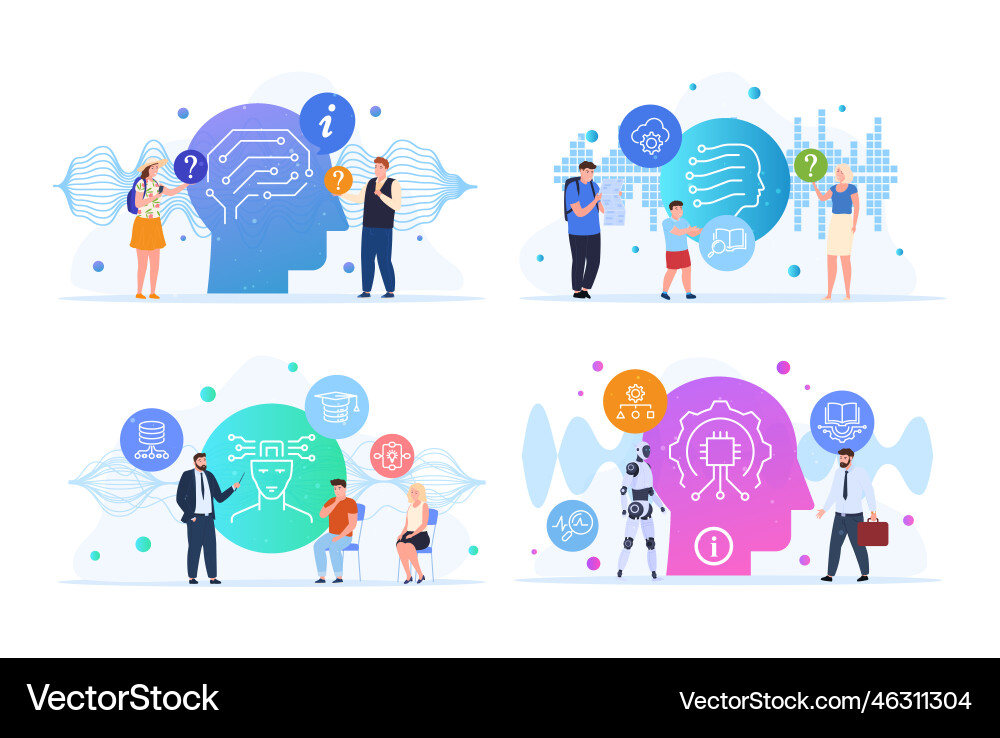 AI & Machine Learning Concepts vector image