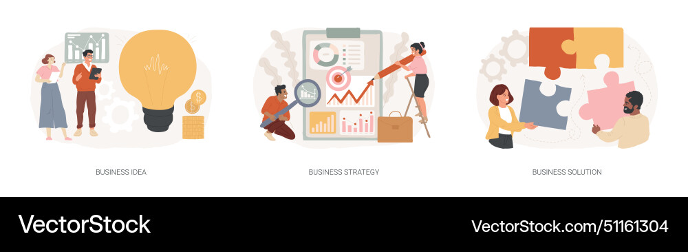 Business plan isolated concept Royalty Free Vector Image
