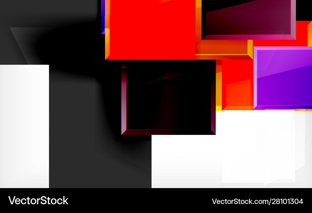 Colorful square and rectangle blocks background Vector Image