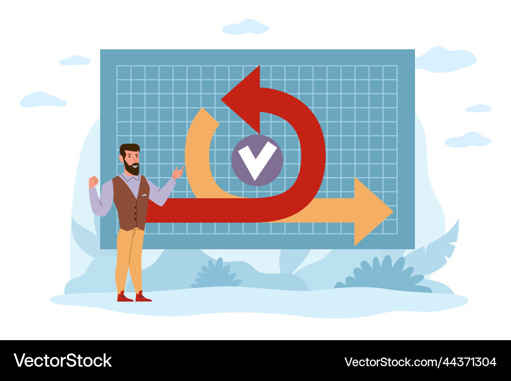Flexible development process agile task planning Flexible development process agile task planning vector image