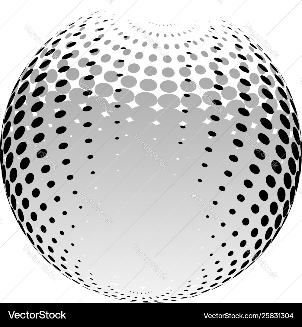 Halftone circle orb abstract circular Halftone circle orb abstract circular vector image