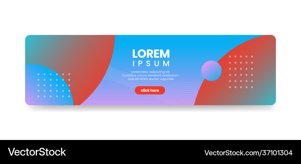 Horizontal web banner abstract gradient background Horizontal web banner abstract gradient background vector image