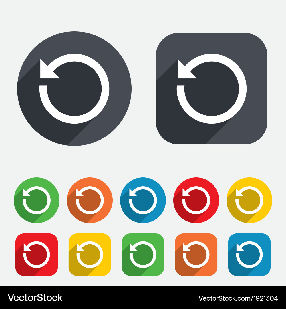 Loop and Refresh Icon Set vector image