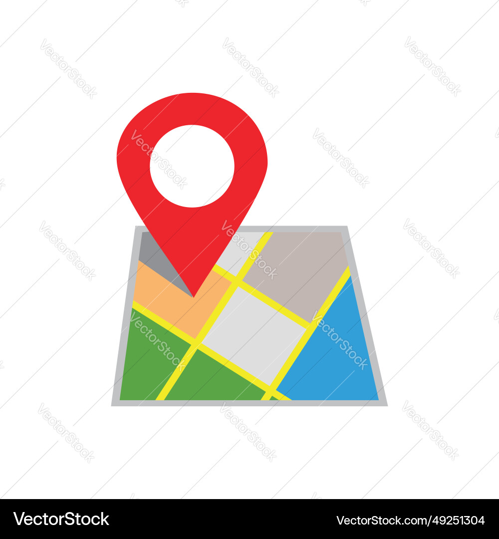 Map icon isolated on white background for y Vector Image