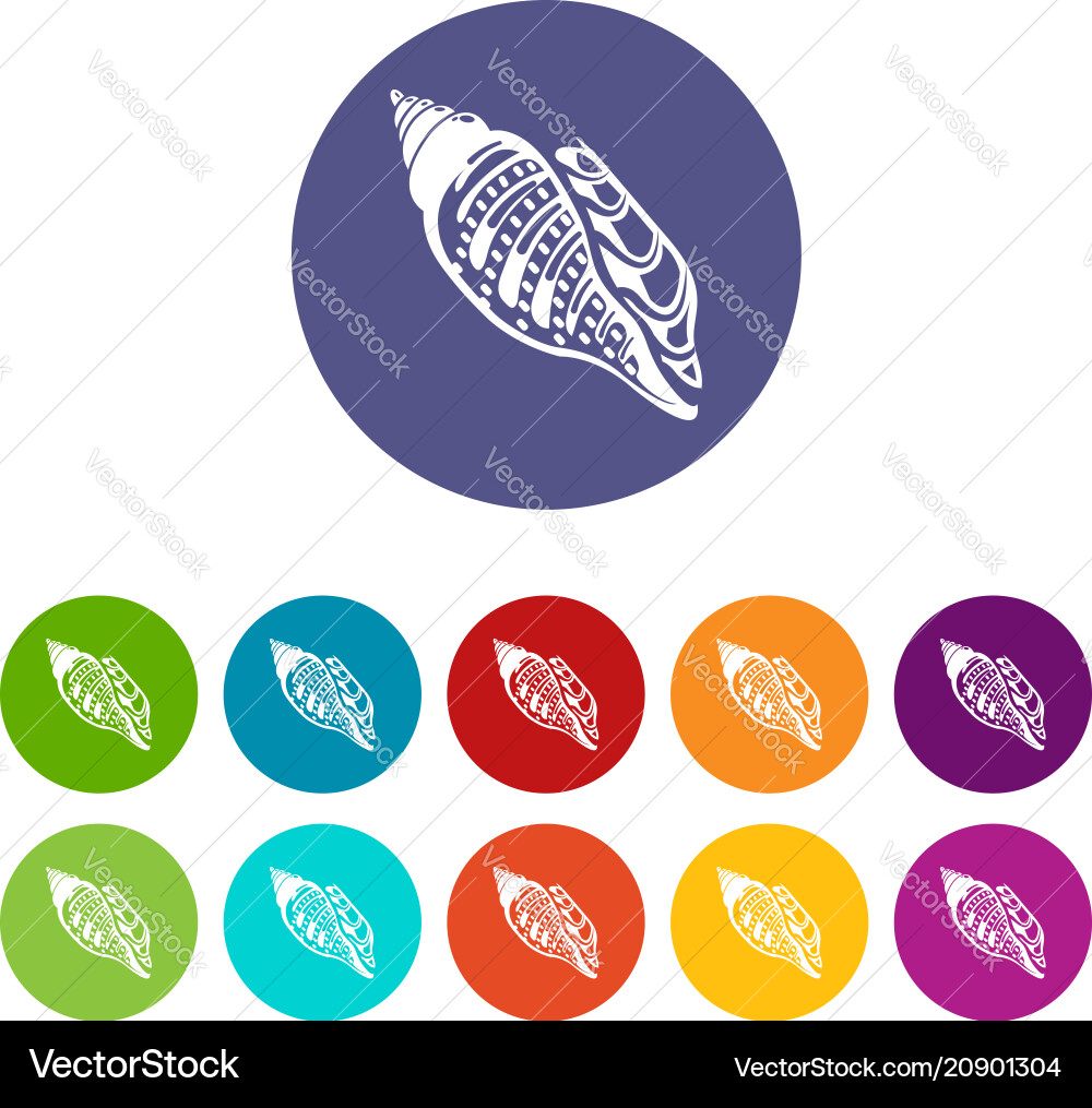 Ocean shell icon simple style Vector Image