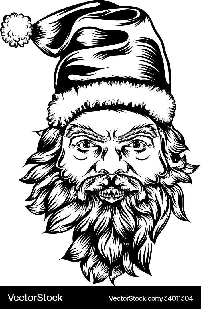 Santa claus with christmas hat Vector Image