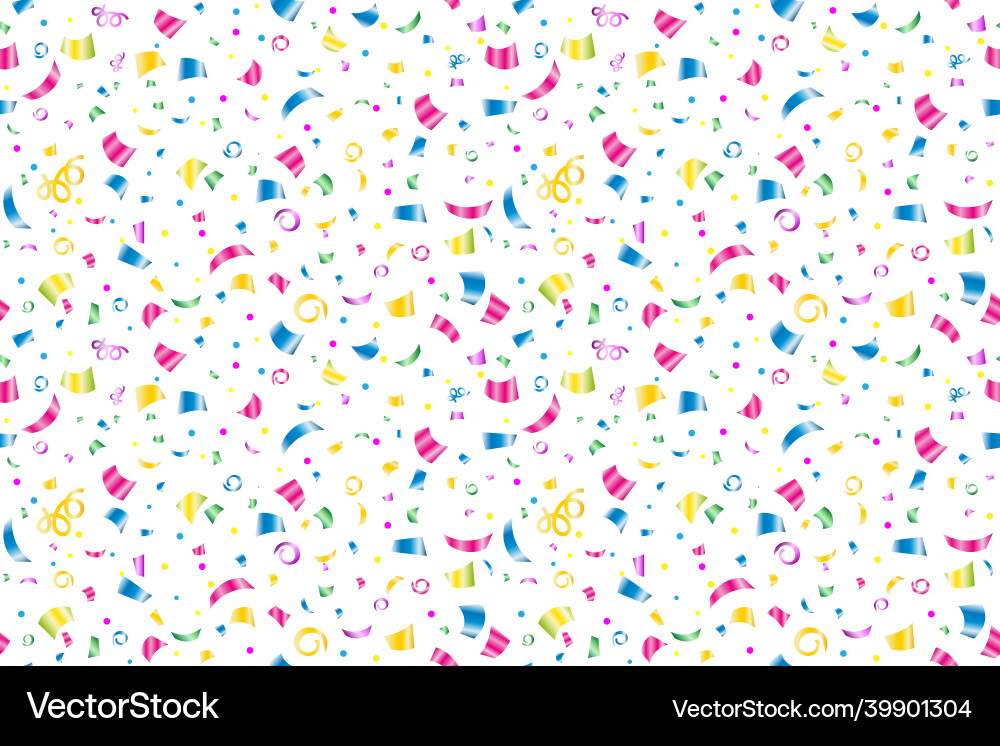 Seamless festive pattern of shiny multicolored con Vector Image