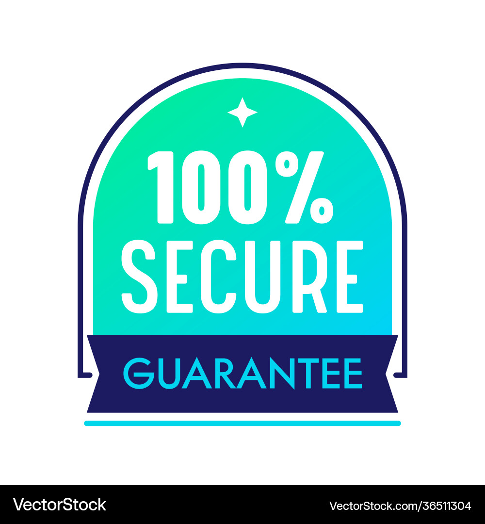 Secure Guarantee Label - Satisfaction vector image