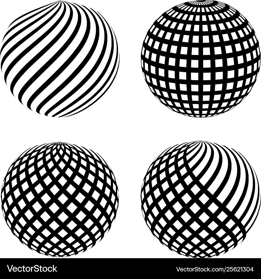Set halftone 3d sphereshalftone design element Set halftone 3d sphereshalftone design element Vector Image
