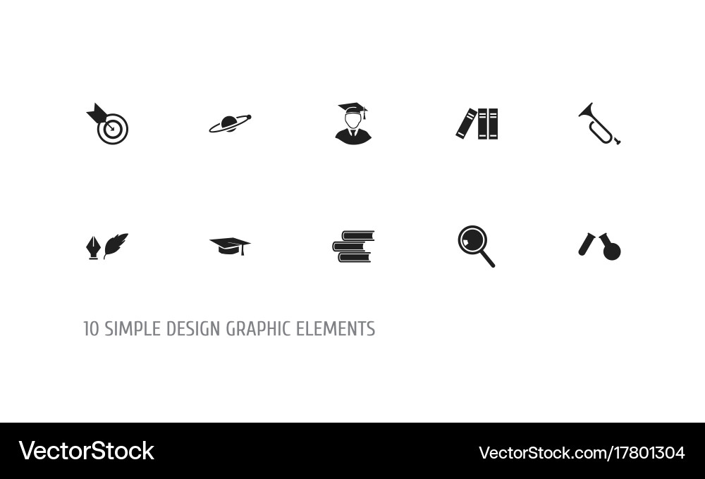 Set of 10 editable science icons includes symbols vector image