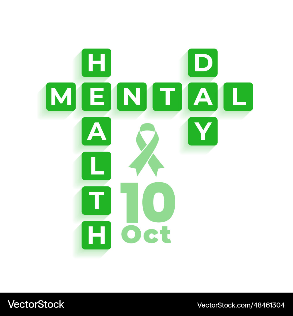 Stilvoller 10 Oktober Welt psychische Gesundheit Tag Stilvoller 10 Oktober Welt psychische Gesundheit Tag vektorbild