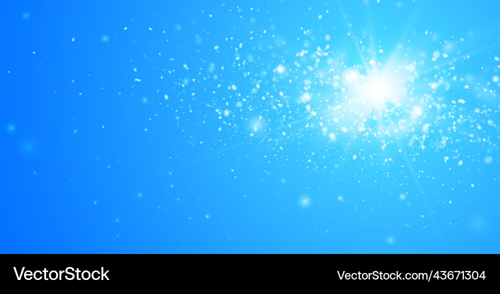 Sun on the deep sky bokeh and sparkle Sun on the deep sky bokeh and sparkle vector image