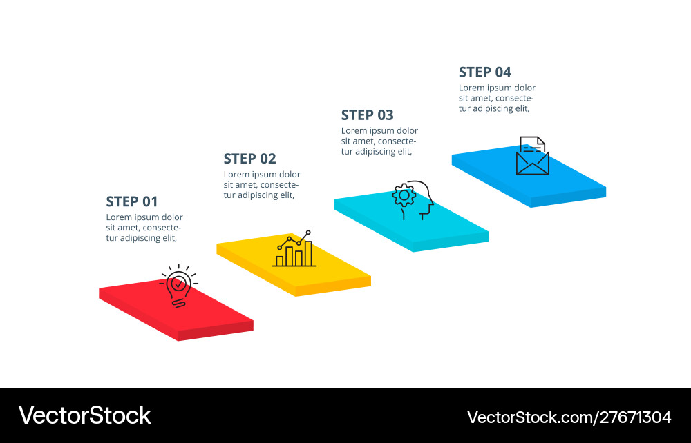 Workflow Steps & Number Options vector image