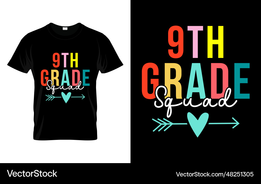 9th Grade Welcome Back T-Shirt vector image