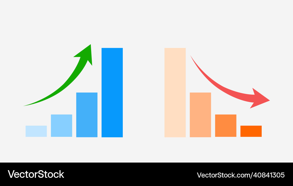 Bar graph set Vector Image