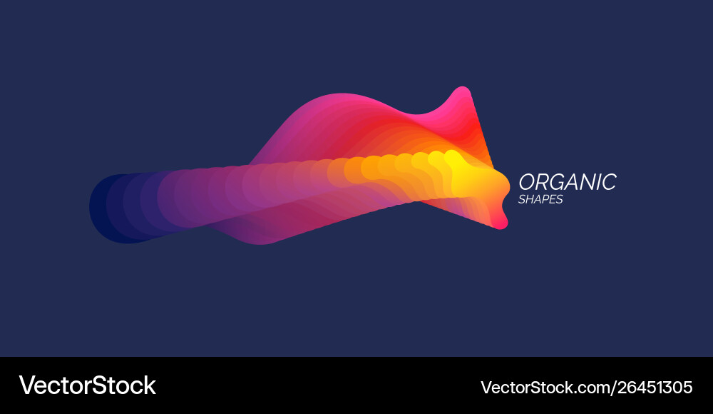 Bright abstract object with dynamic waves Bright abstract object with dynamic waves vector image