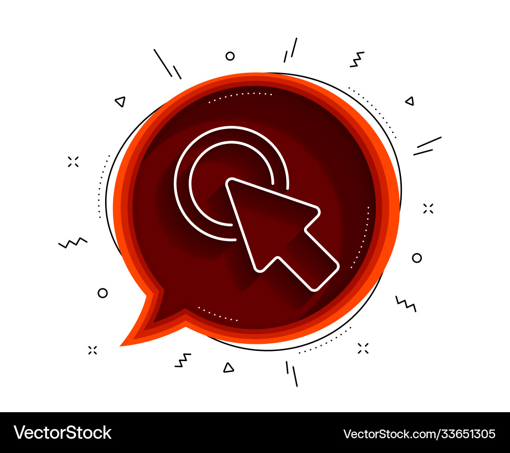 Click here line icon push button sign Vector Image