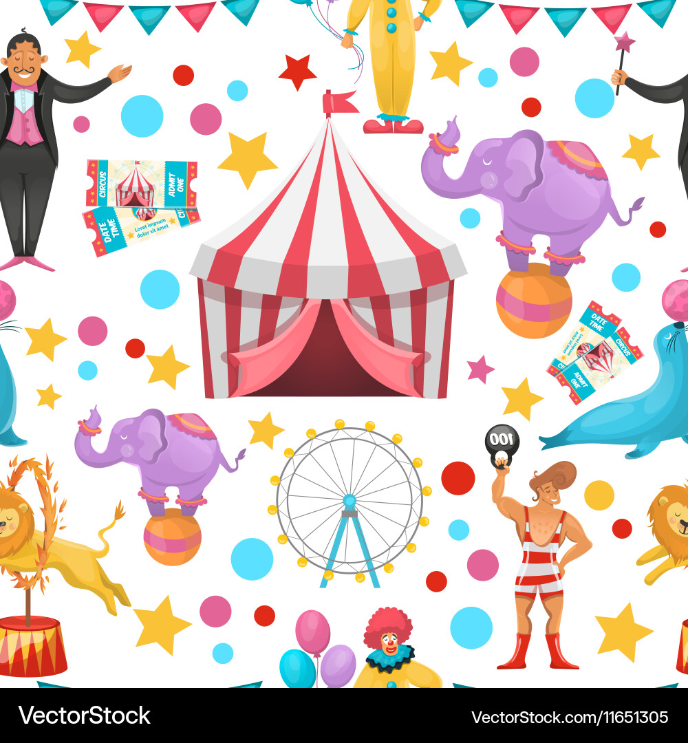 Colorful Circus Pattern vector image