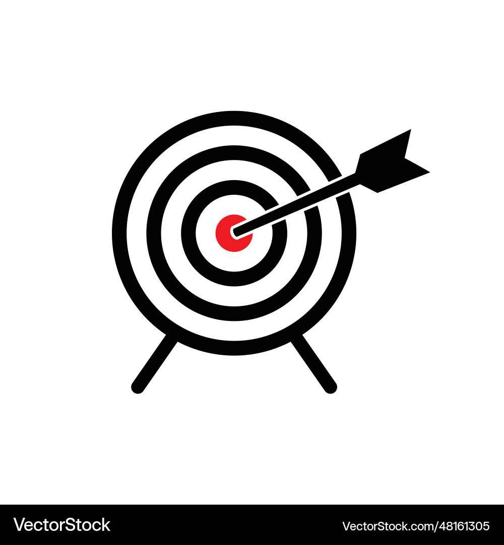 Dart target flat style icon Vector Image