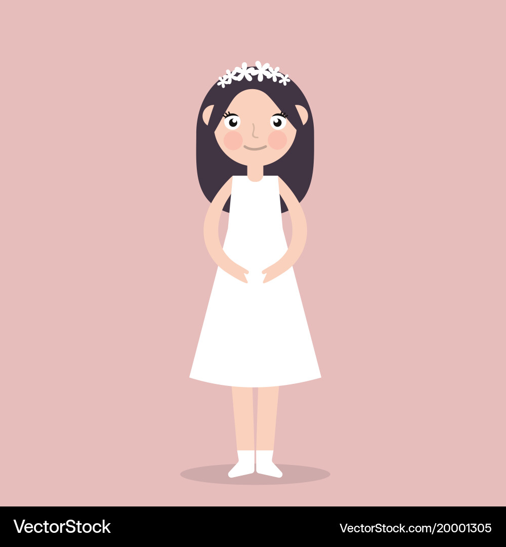 Flat character design vector image