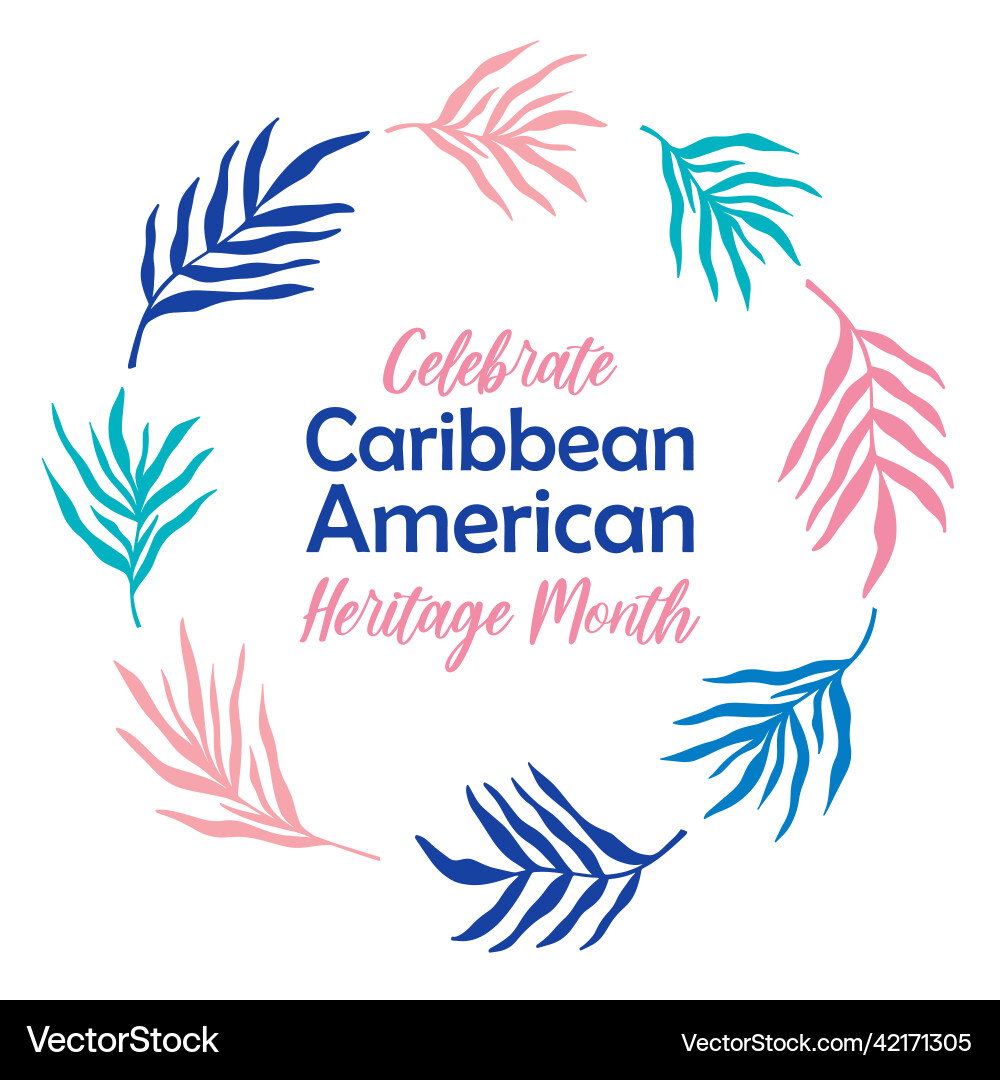 Karibisches amerikanisches Erbe Monat - Feier Karibisches amerikanisches Erbe Monat - Feier vektorbild