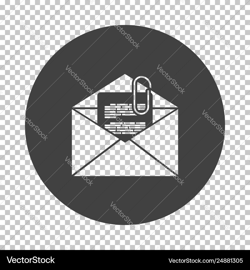 Mail with attachment icon Mail with attachment icon vector image