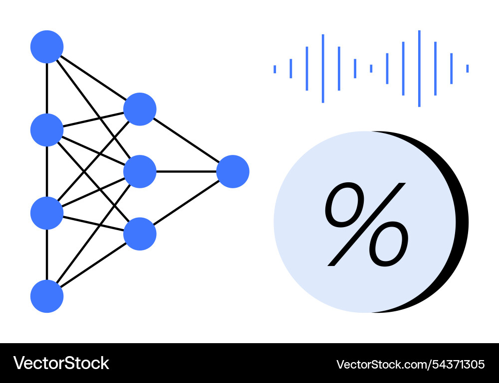 Neural network diagram with node connections Neural network diagram with node connections vector image