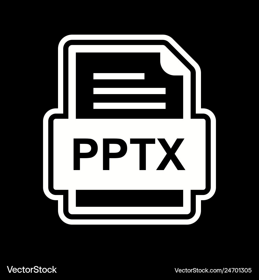 Pptx file document icon Vector Image
