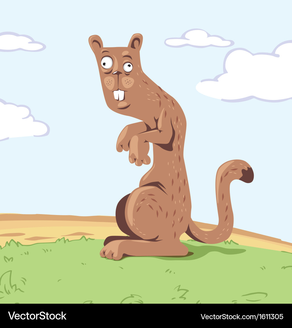 Stupid wild gopher Vector Image