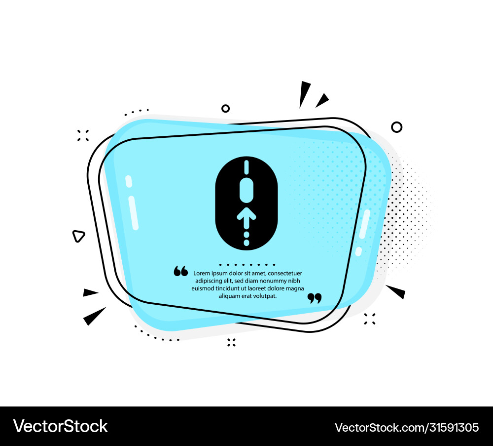 Swipe up mouse icon scrolling arrow sign landing Vector Image