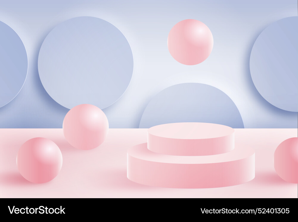 Three-dimensional abstract scene background vector image