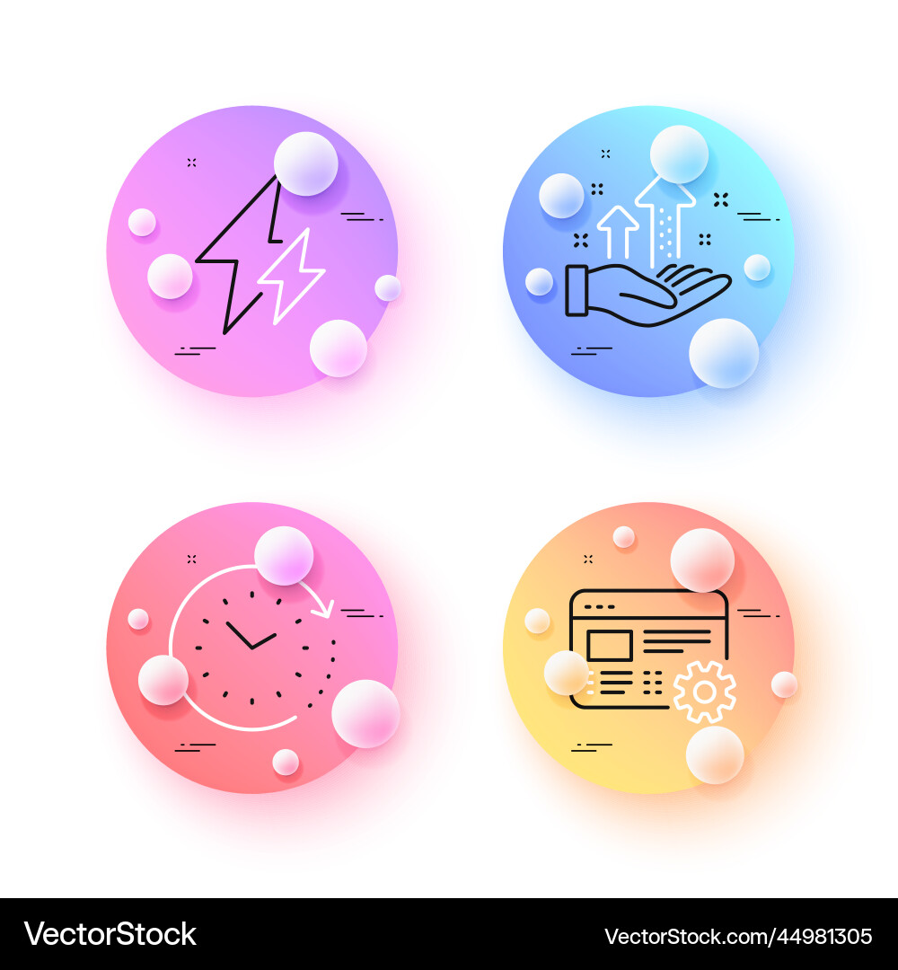 Web settings electricity and analysis graph Web settings electricity and analysis graph vector image