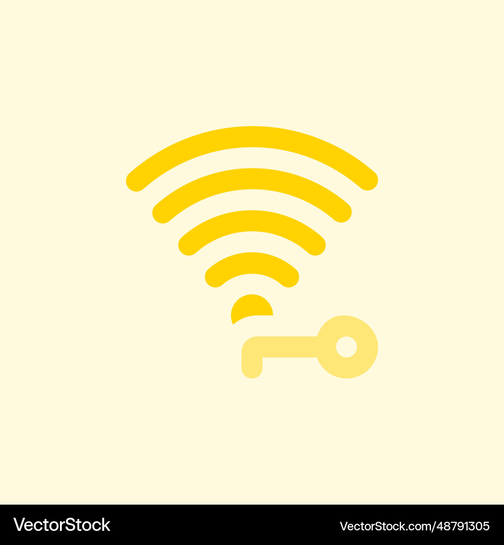 Wireless security key to improve network vector image