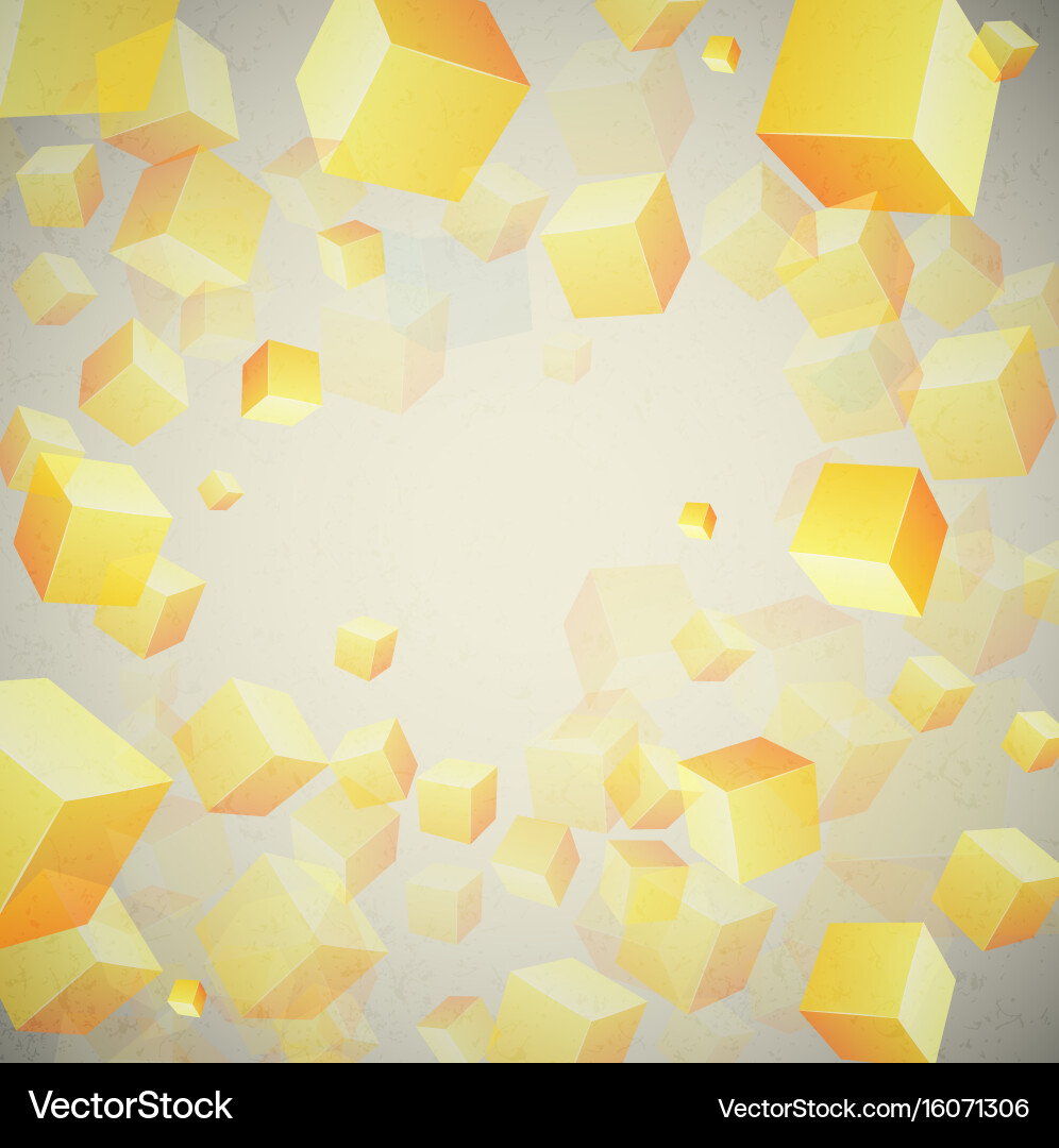 Abstract cubes set background vector image
