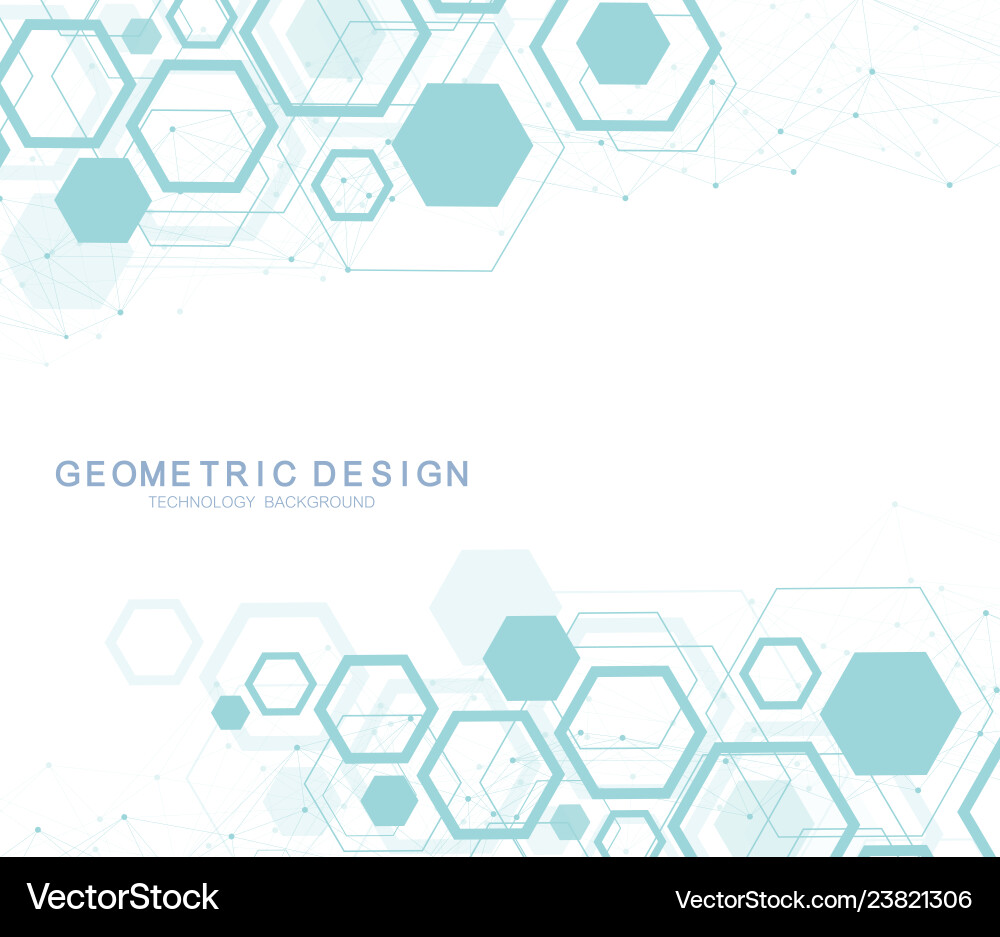 Abstract hexagonal background molecular Abstract hexagonal background molecular vector image