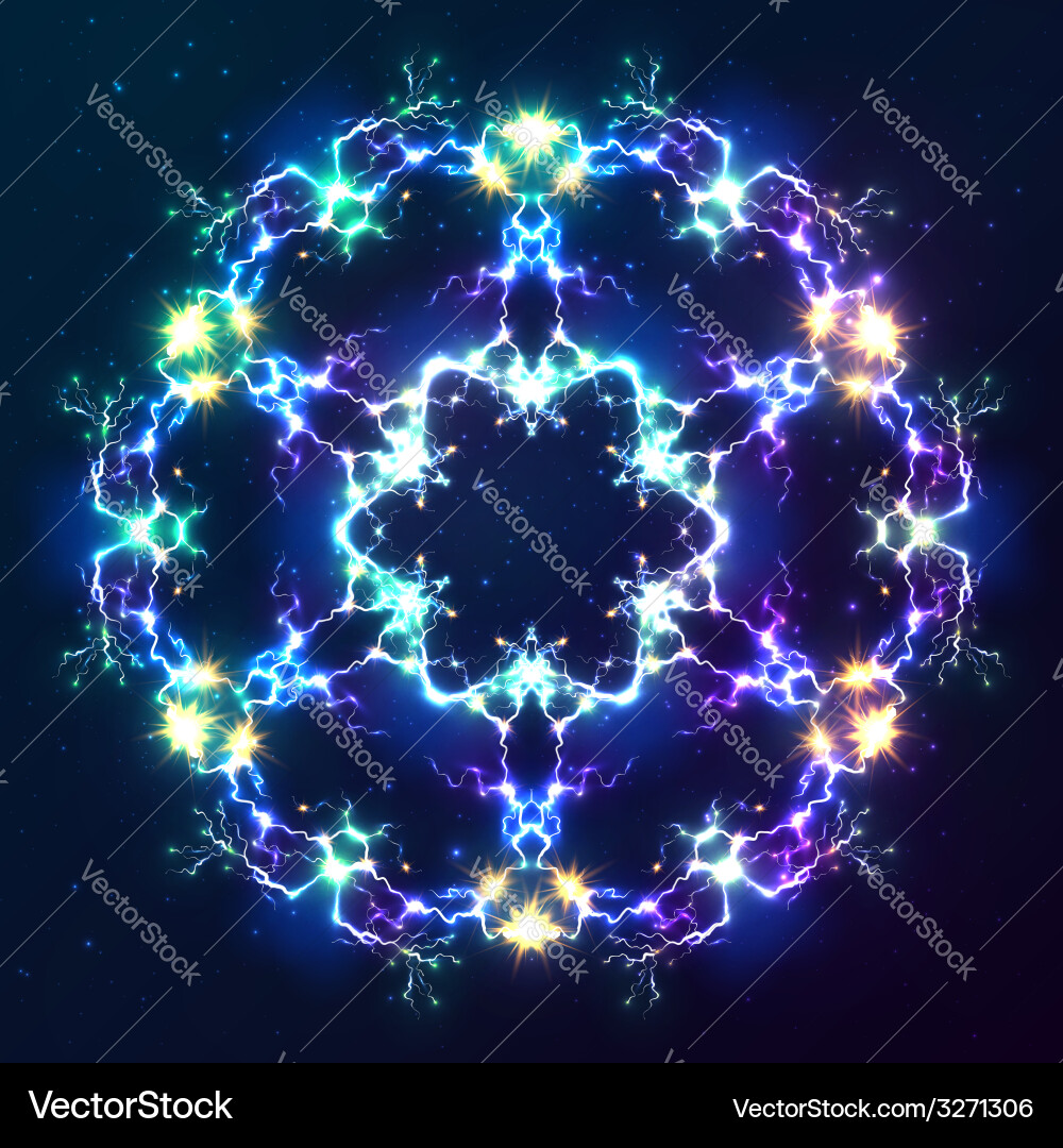 Cosmic Fractal Snowflake Vector Image