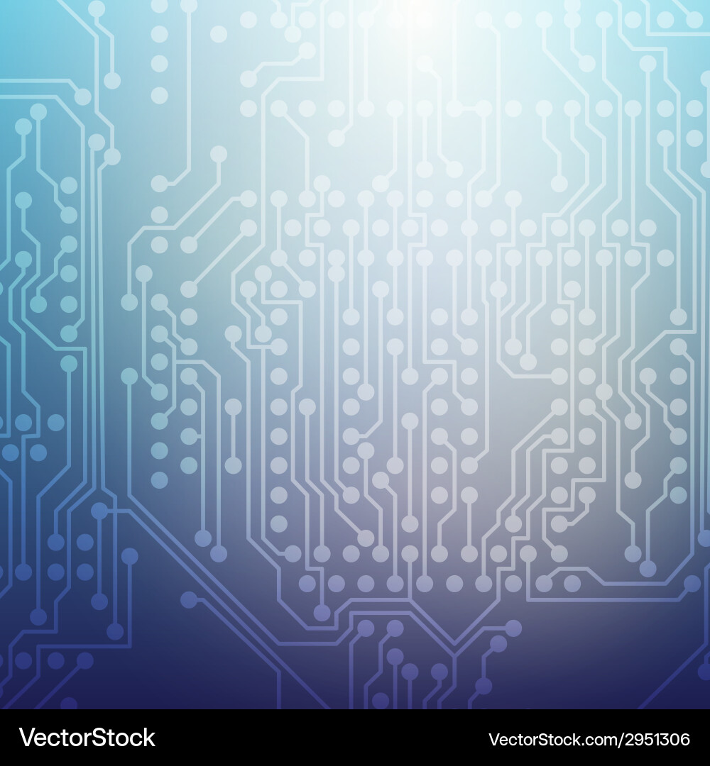 Electronic Circuit Microchip Background vector image