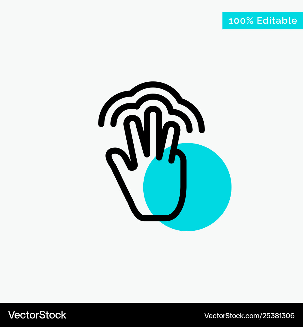 Fingers gestures hand interface multiple touch Vector Image