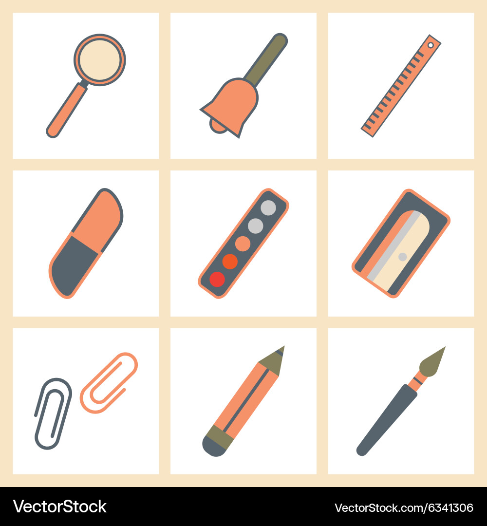 Flat with shadow concept and mobile application Vector Image