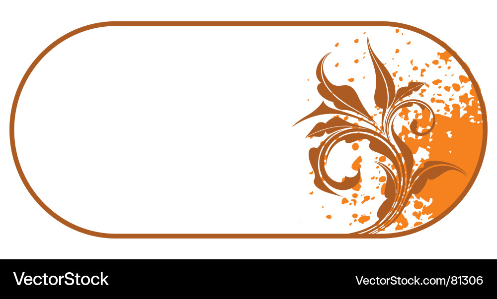 Floral Drip Border Vector Image